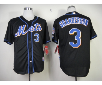 mlb jerseys new york mets #3 granderson black[2013 mlb all star patch]