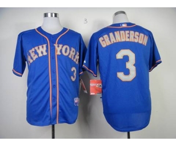 mlb jerseys new york mets #3 granderson blue[number grey]