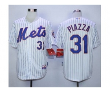 mlb jerseys new york mets #31 piazza white(blue strip)