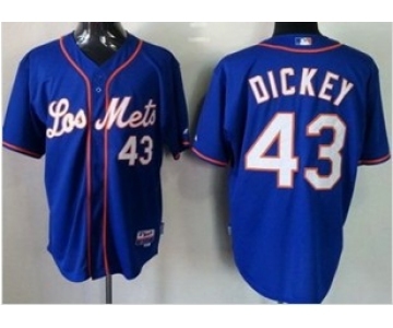 mlb jerseys new york mets #43 dickey blue