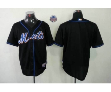 mlb jerseys new york mets blank black[cool base]