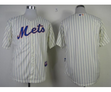 mlb jerseys new york mets blank cream(blue strip)