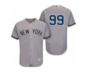 Men New York Yankees #99 Aaron Judge Gray Authentic Collection Flex Base Jersey