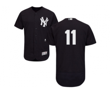 Men's Majestic New York Yankees #11 Brett Gardner Navy Flexbase Authentic Collection MLB Jersey