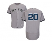 Men's Majestic New York Yankees #20 Jorge Posada Grey Flexbase Authentic Collection MLB Jersey