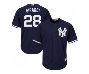 Men's Majestic New York Yankees #28 Joe Girardi Replica Navy Blue Alternate MLB Jersey