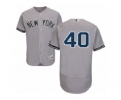 Men's Majestic New York Yankees #40 Luis Severino Grey Flexbase Authentic Collection MLB Jersey