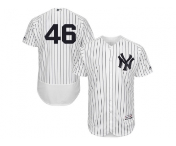 Men's Majestic New York Yankees #46 Andy Pettitte White Navy Flexbase Authentic Collection MLB Jersey