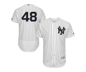 Men's Majestic New York Yankees #48 Andrew Miller White Navy Flexbase Authentic Collection MLB Jersey