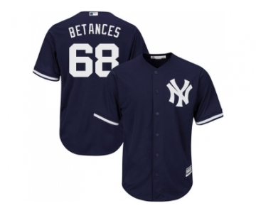 Men's Majestic New York Yankees #68 Dellin Betances Replica Navy Blue Alternate MLB Jersey