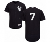 Men's Majestic New York Yankees #7 Mickey Mantle Navy Flexbase Authentic Collection MLB Jersey