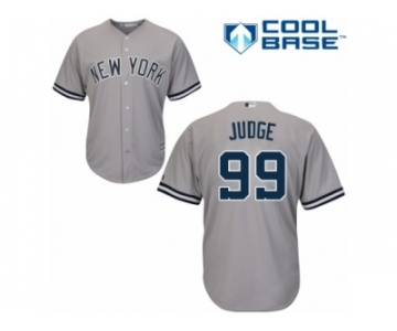 Men's Majestic New York Yankees #99 Aaron Judge Replica Grey Road MLB Jersey