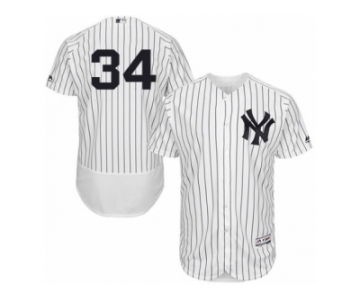 New York Yankees #34 Jamie Garcia White Navy Flexbase Authentic Collection MLB Jersey