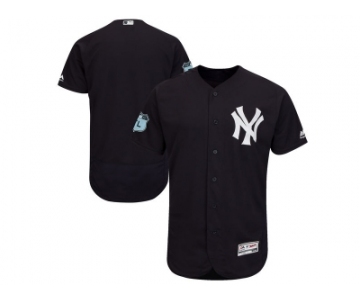 New York Yankees Blank Navy 2017 Spring Training Flexbase Authentic Collection Stitched Baseball Jersey