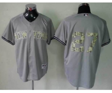 mlb jerseys new york yankees #27 grey[number camo]
