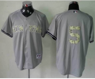 mlb jerseys new york yankees #5 dimaggio grey[number camo]