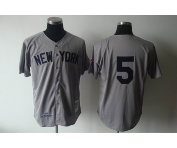 mlb jerseys new york yankees #5 dimaggio m&n grey 1939