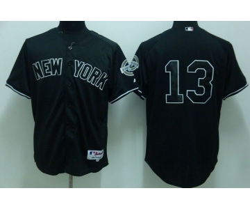 mlb new york yankees #13 rodriguez black(2009 logo)