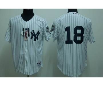 mlb new york yankees #18 damon white(2009 logo)