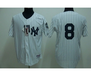 mlb new york yankees #8 berra white(2009 logo)