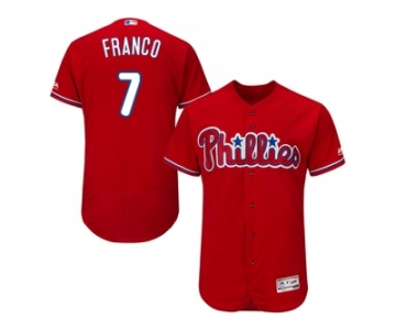 Men Philadelphia Phillies #7 Maikel Franco Red Flexbase Authentic Collection Stitched MLB Jersey