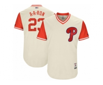 Men's 2017 Little League World Series Phillies #23 Aaron Altherr A-A-Ron Tan Jersey