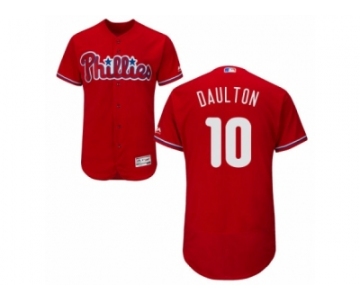 Men's Majestic Philadelphia Phillies #10 Darren Daulton Red Flexbase Authentic Collection MLB Jersey