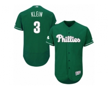 Men's Majestic Philadelphia Phillies #3 Chuck Klein Green Celtic Flexbase Authentic Collection MLB Jersey