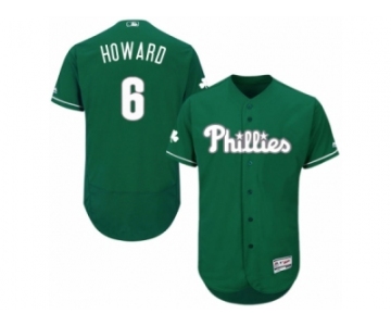 Men's Majestic Philadelphia Phillies #6 Ryan Howard Green Celtic Flexbase Authentic Collection MLB Jersey
