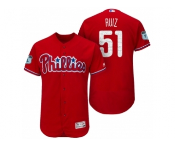 Men's Philadelphia Phillies #51 Carlos Ruiz 2017 Spring Training Flex Base Authentic Collection Stitched Baseball Jersey