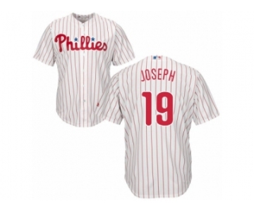 Philadelphia Phillies #19 Tommy Joseph Replica White Red Strip Home Cool Base MLB Jersey