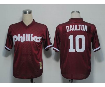 mlb jerseys philadelphia phillies #10 daulton red m&n 1991