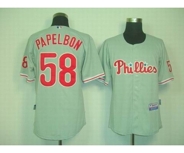 mlb jerseys philadelphia phillies #58 papelbon grey