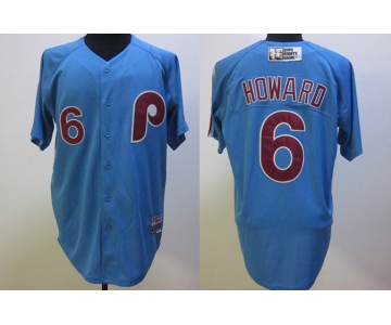 mlb jerseys philadelphia phillies #6 howard m&n blue