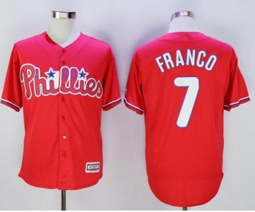 mlb jerseys philadelphia phillies #7 maikel franco red