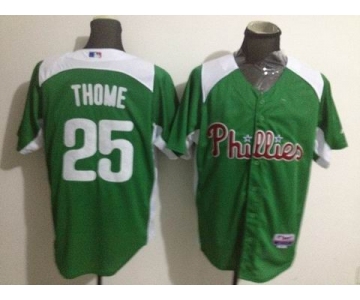 mlb jerseys philadephia phillies #25 thome green