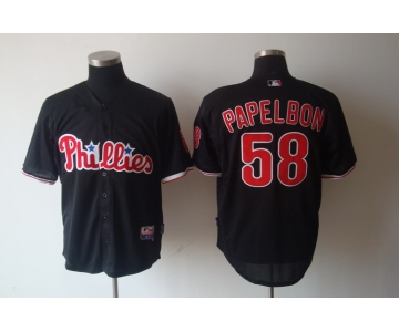 mlb jerseys philadephia phillies #58 papelbon black