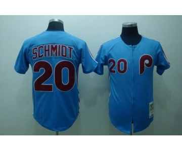 mlb philadelphia phillies #20 schmidt m&n blue