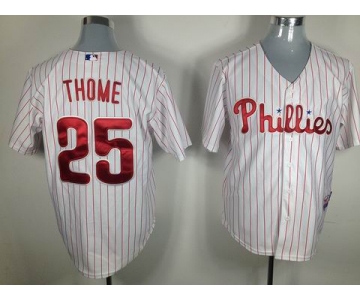 mlb philadelphia phillies #25 thome white[red strip]