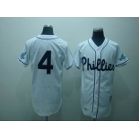 mlb philadelphia phillies #4 foxx white(m&n)