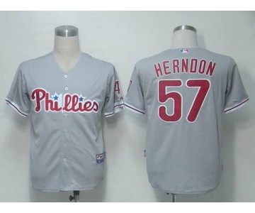 mlb philadephia phillies #57 herndon grey[cool base]