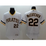 Men Pittsburgh Pirates #22 Andrew McCutchen Majestic White Flexbase Authentic Collection Cooperstown Player Jersey