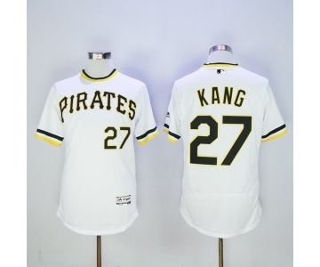 Men Pittsburgh Pirates #27 Jung Ho Kang Majestic White Flexbase Authentic Collection Cooperstown Player Jersey