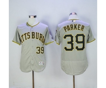 Men Pittsburgh Pirates #39 dave parker Majestic Grey Flexbase Authentic Collection Player Jersey