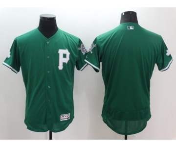 Men Pittsburgh Pirates blank Majestic green Flexbase Authentic Collection Jersey