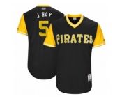 Men's 2017 Little League World Series Pirates #5 Josh Harrison J Hay Black Jersey