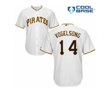 Men's Majestic Pittsburgh Pirates #14 Ryan Vogelsong Replica White Home Cool Base MLB Jersey