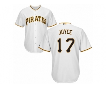 Men's Majestic Pittsburgh Pirates #17 Matt Joyce Replica White Home Cool Base MLB Jersey