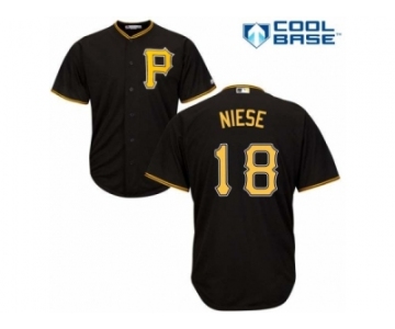 Men's Majestic Pittsburgh Pirates #18 Jon Niese Authentic Black Alternate Cool Base MLB Jersey