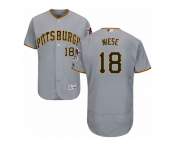Men's Majestic Pittsburgh Pirates #18 Jon Niese Grey Flexbase Authentic Collection MLB Jersey